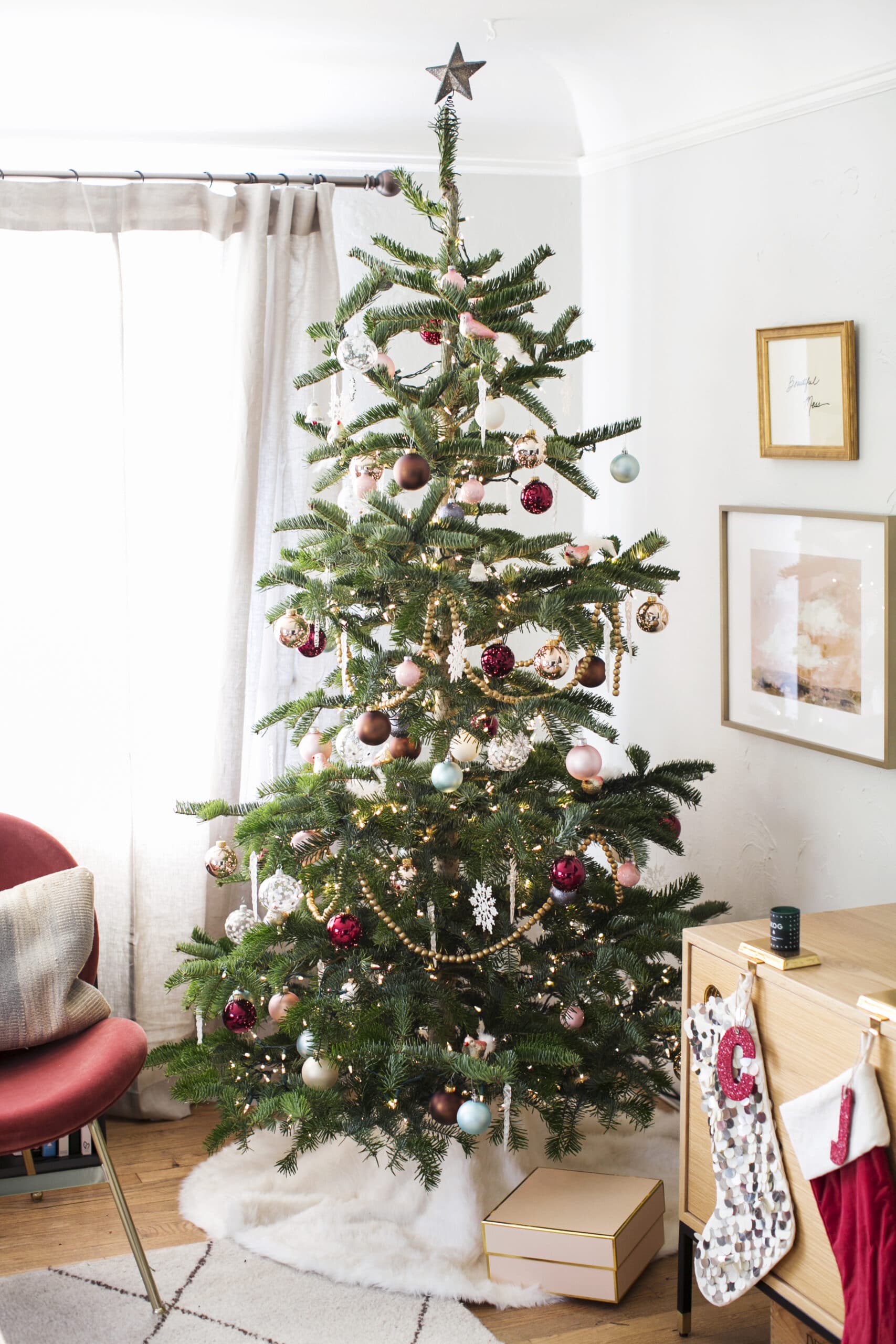 a living room refresh that's cozy and modern for christmas | coco kelley