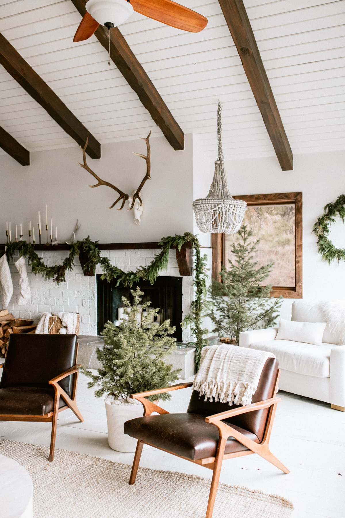 simple trees and greenery swag by simply suzys | our favorite holiday home decor on coco kelley