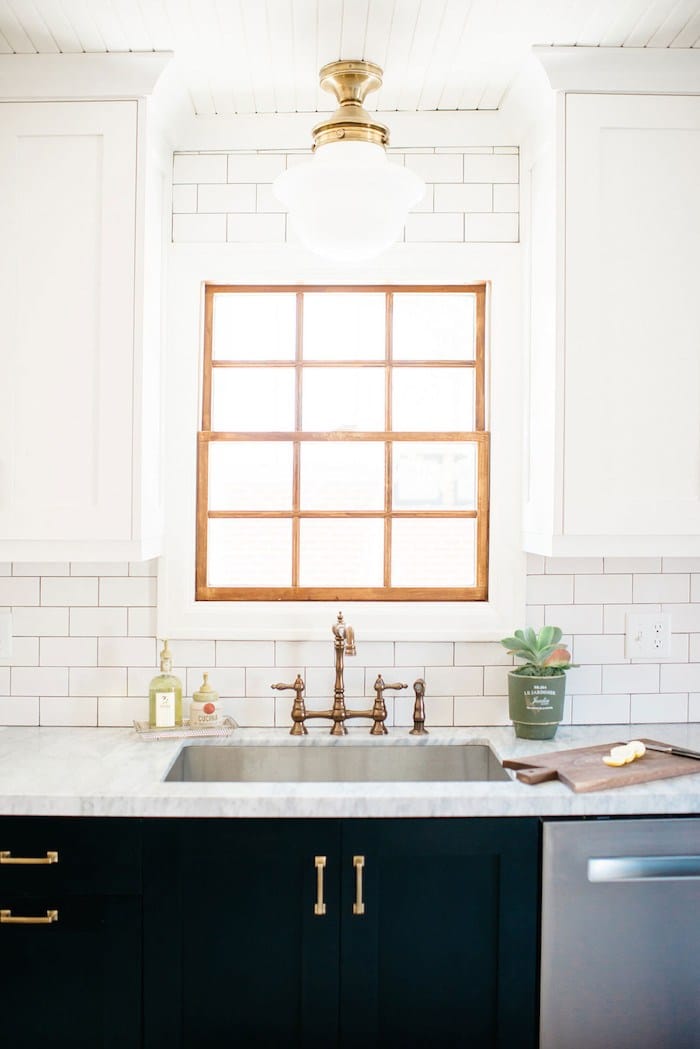 simple wood window in an updated classic kitchen | via coco kelley