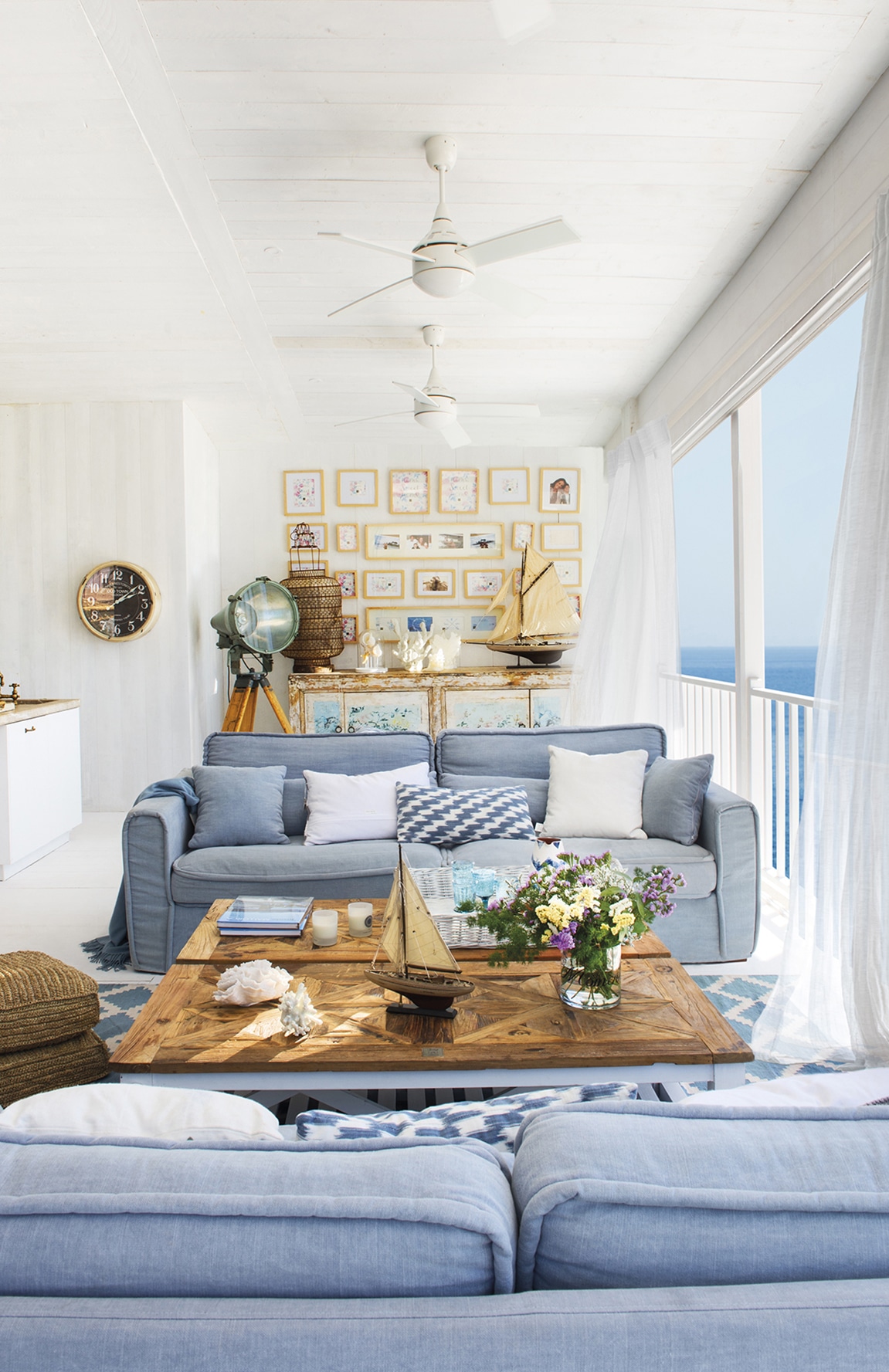 soft island blues in this idyllic beach house | home tour on coco kelley