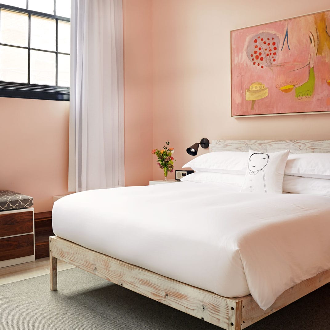 soft pink rooms at The Quirk Hotel | wanderlust design via coco kelley