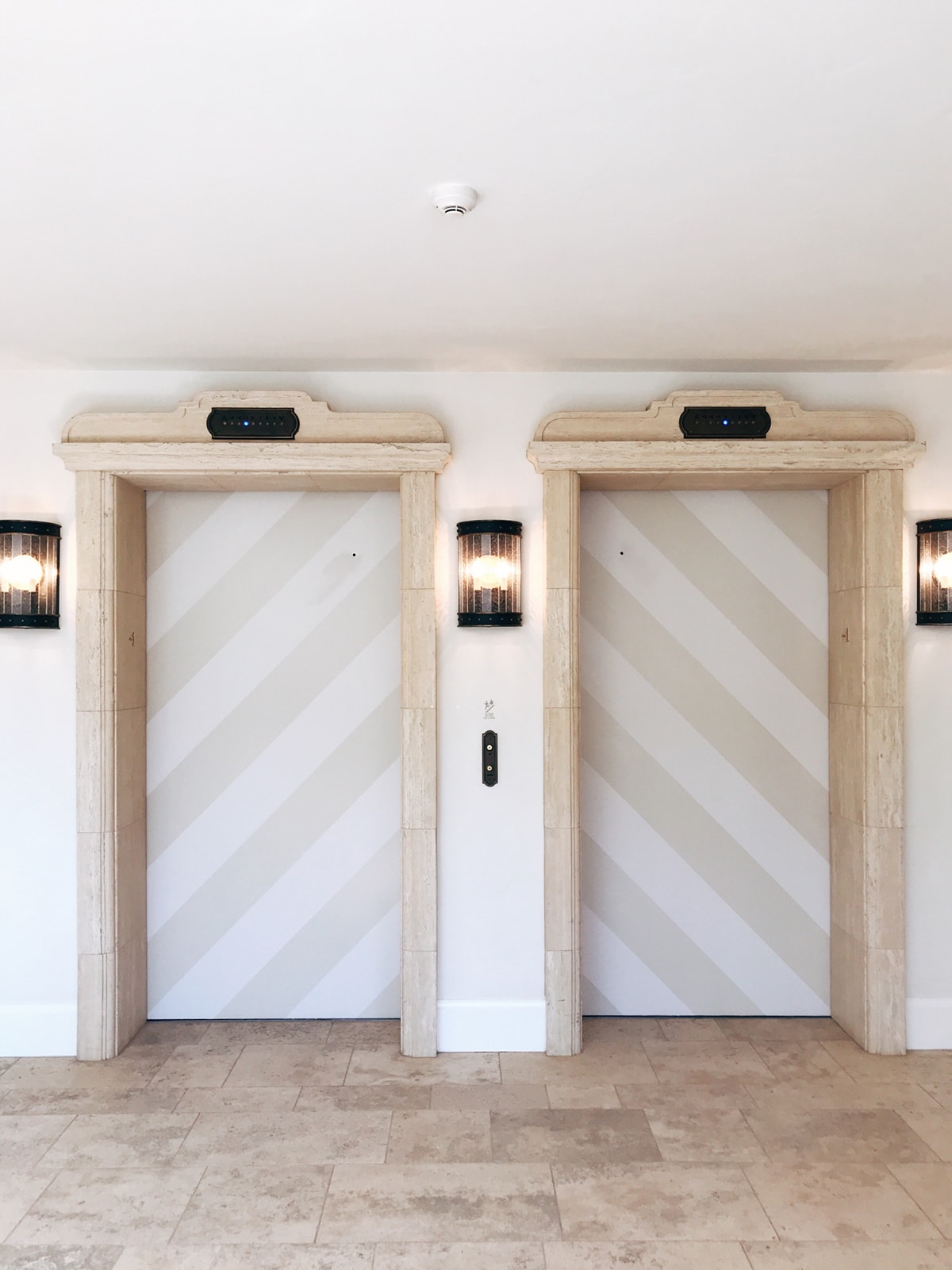 striped elevators at the posthotel in leavenworth | coco kelley