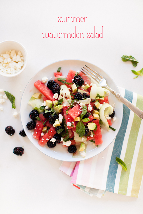 summer watermelon salad recipe // coco+kelley