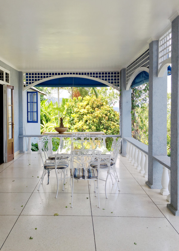 the patio at sussex house in jamaica | coco+kelley