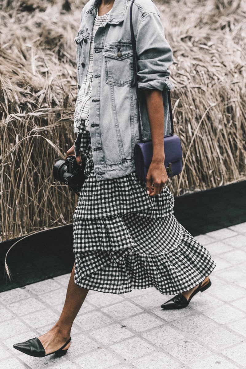 gingham skirt street style | via coco kelley