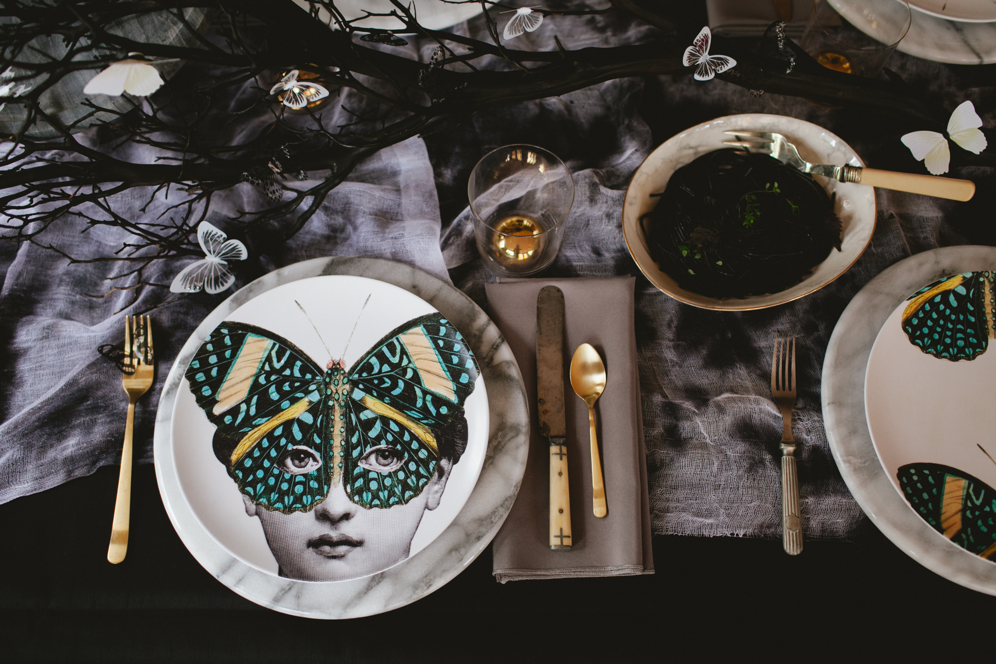 the butterfly ball halloween masquerade tabletop | coco+kelley