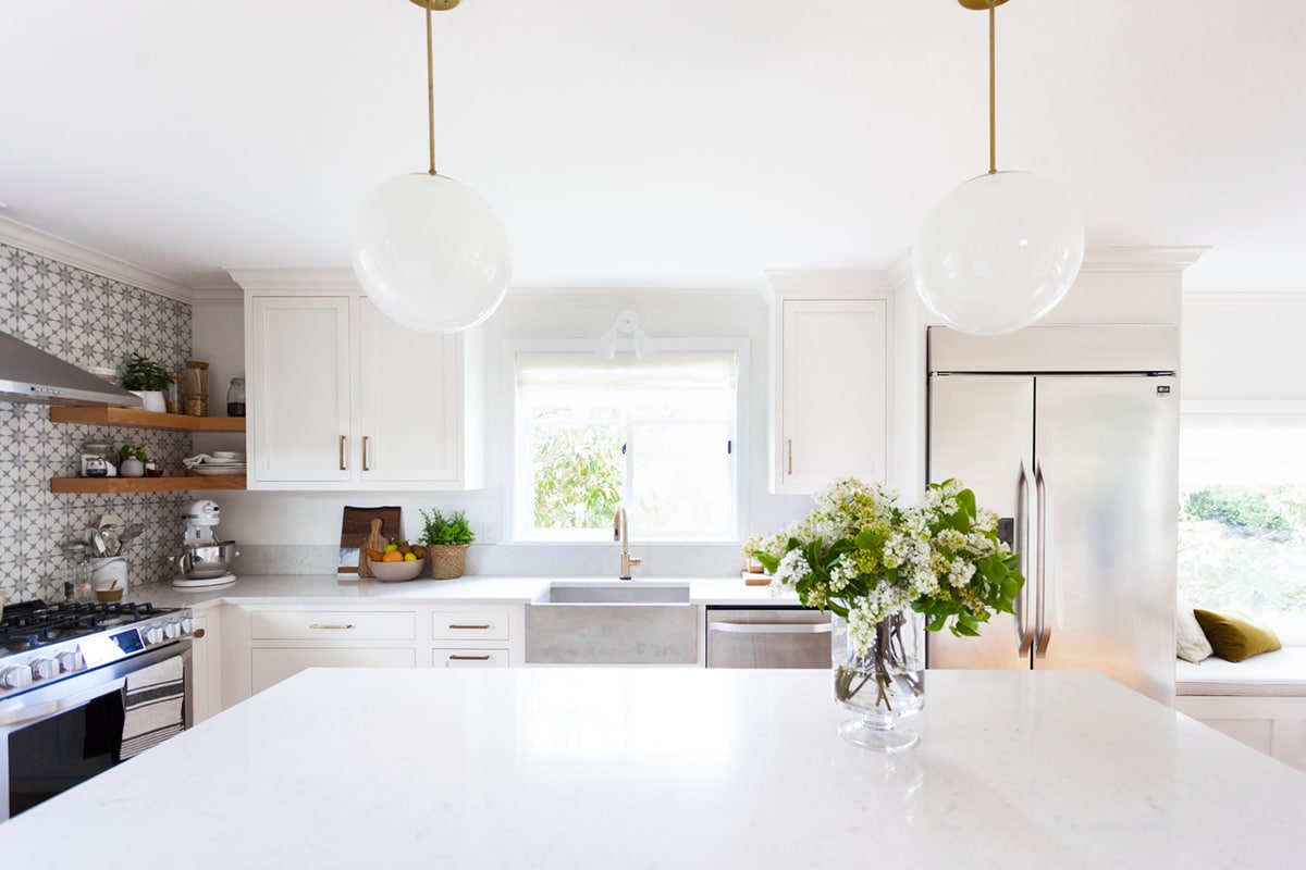 the coco kelley kitchen remodel reveal | white light open modern farmhouse kitchen