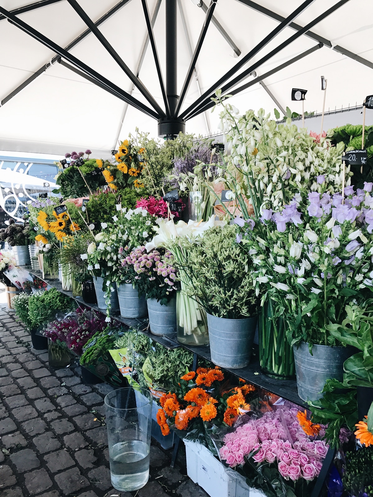 the flower market at Torvehallerne | Copenhagen food hall and market on coco kelley