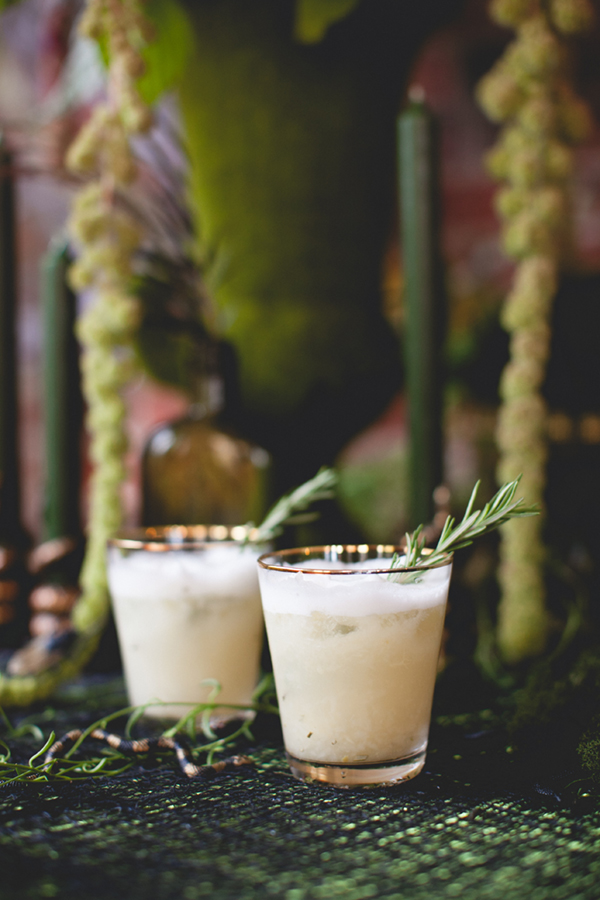 the pear spice flip - gin, rosemary, clove and pear // coco kelley