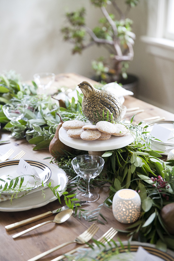 cozy twelve days of christmas tabletop setting by coco+kelley