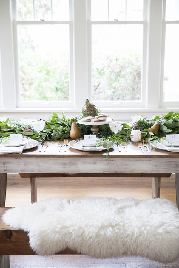 twelve days of christmas holiday tabletop setting by coco+kelley