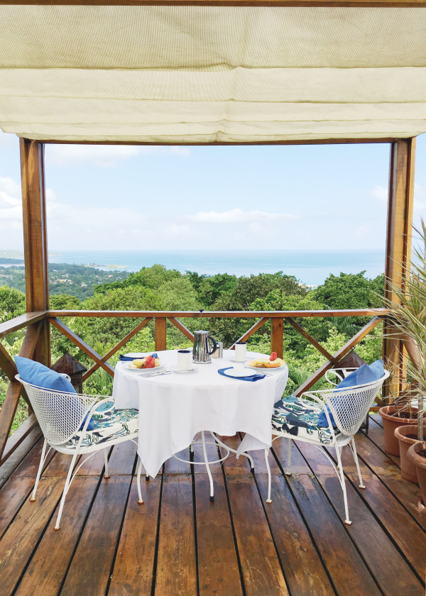 view from the top - dining for two at Mockingbird Hill in Jamaica | via coco kelley