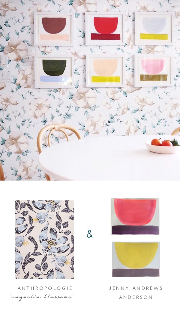 wallpaper and art pairings | this 'n that matchups on coco kelley