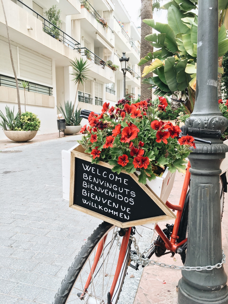 a welcome outside the san sebastian hotel in siges | spain travel guide on coco kelley