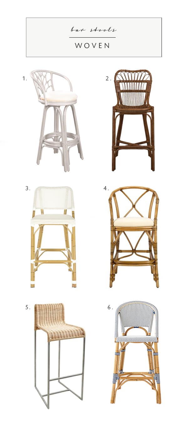 bar stool roundup on coco kelley! | woven stools